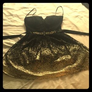 Strapless Floral Short Dress